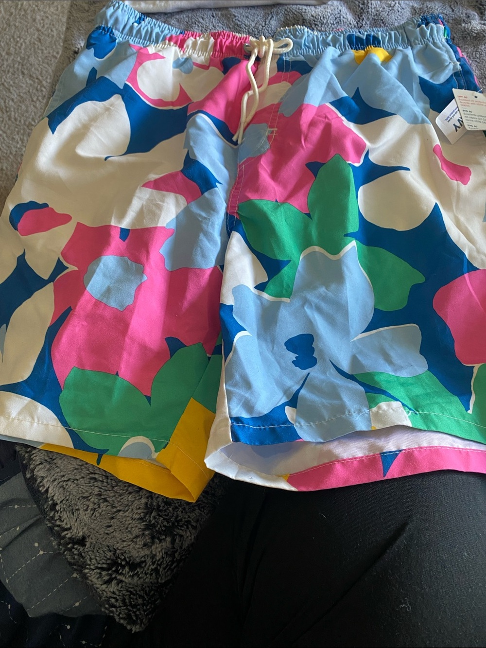 Old Navy Men’s Floral Swim Shorts — White, Blue, Pink, Green, Yellow